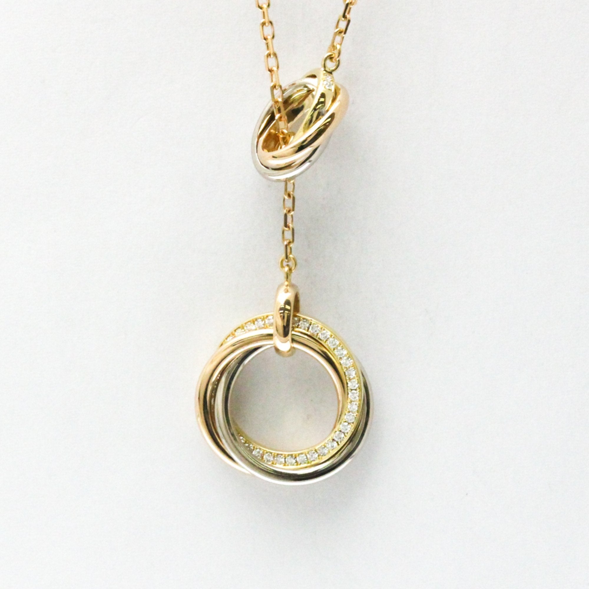 Trinity Pendant Necklace 18K Tricolor Gold