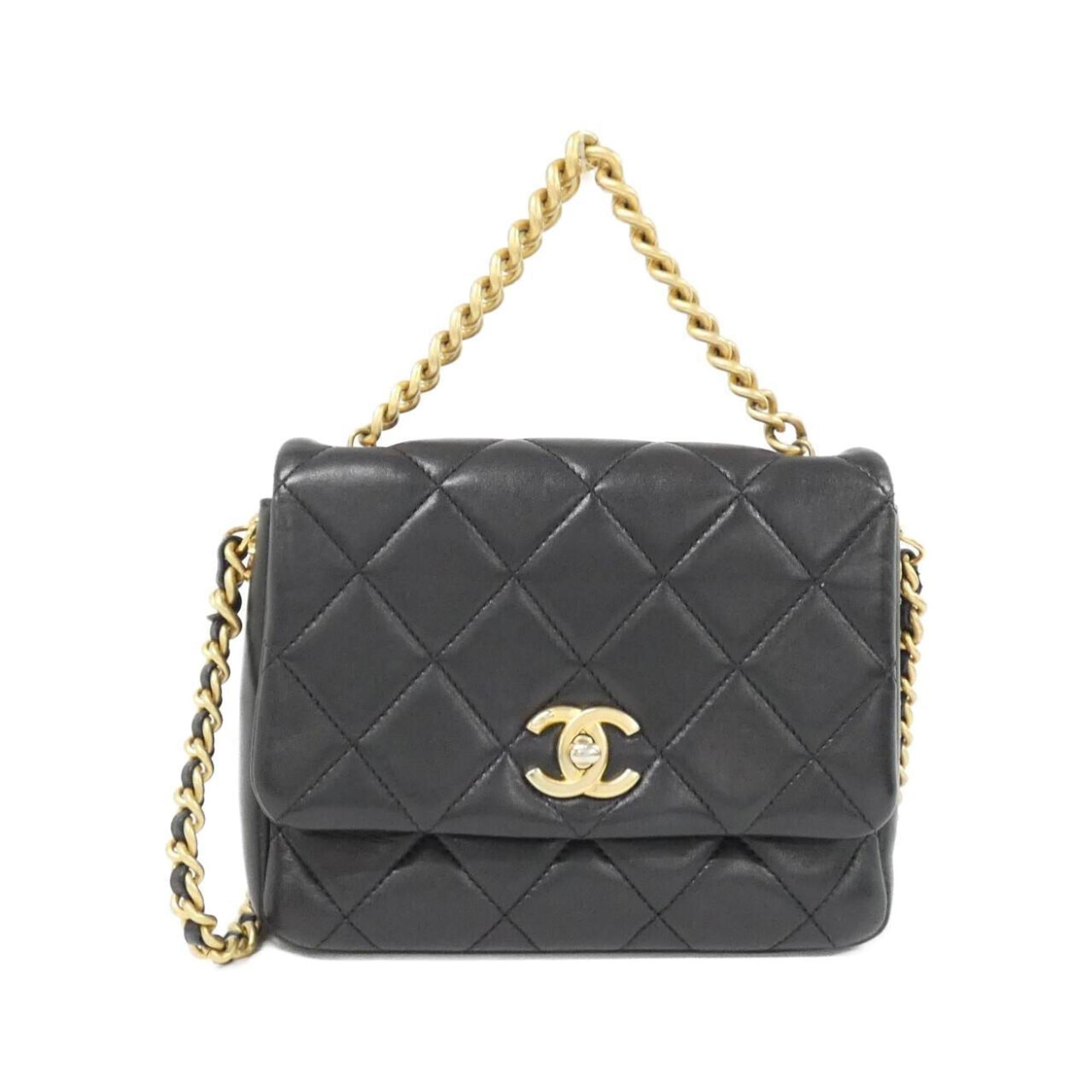 Side Note Flap Bag Quilted Lambskin Small