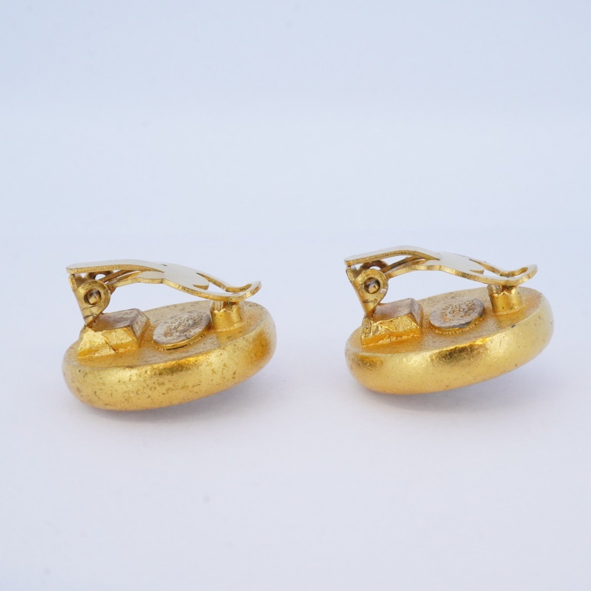 Earrings Pearl Gold-Tone Metal