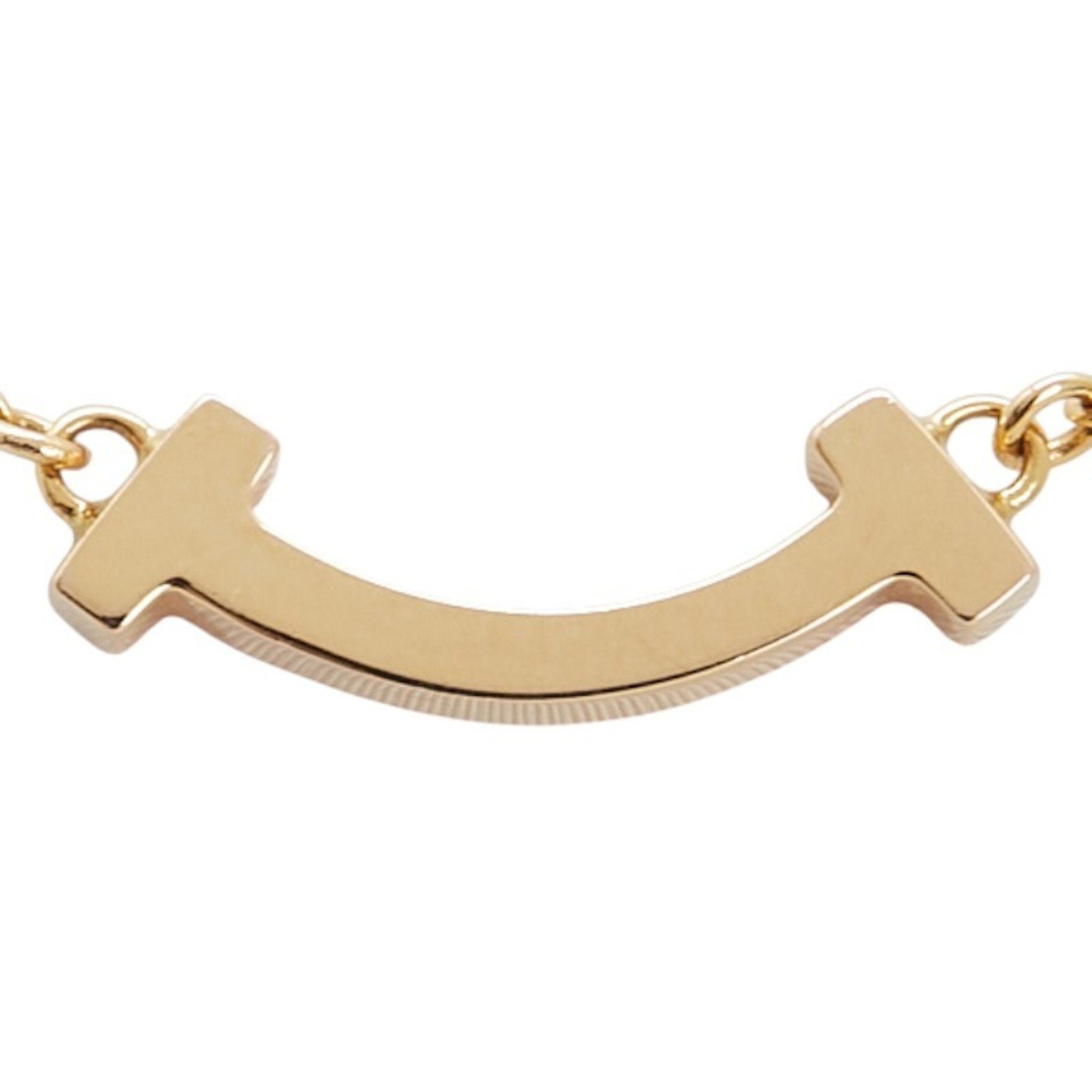 T Smile Mini Pendant Necklace 18K Yellow Gold