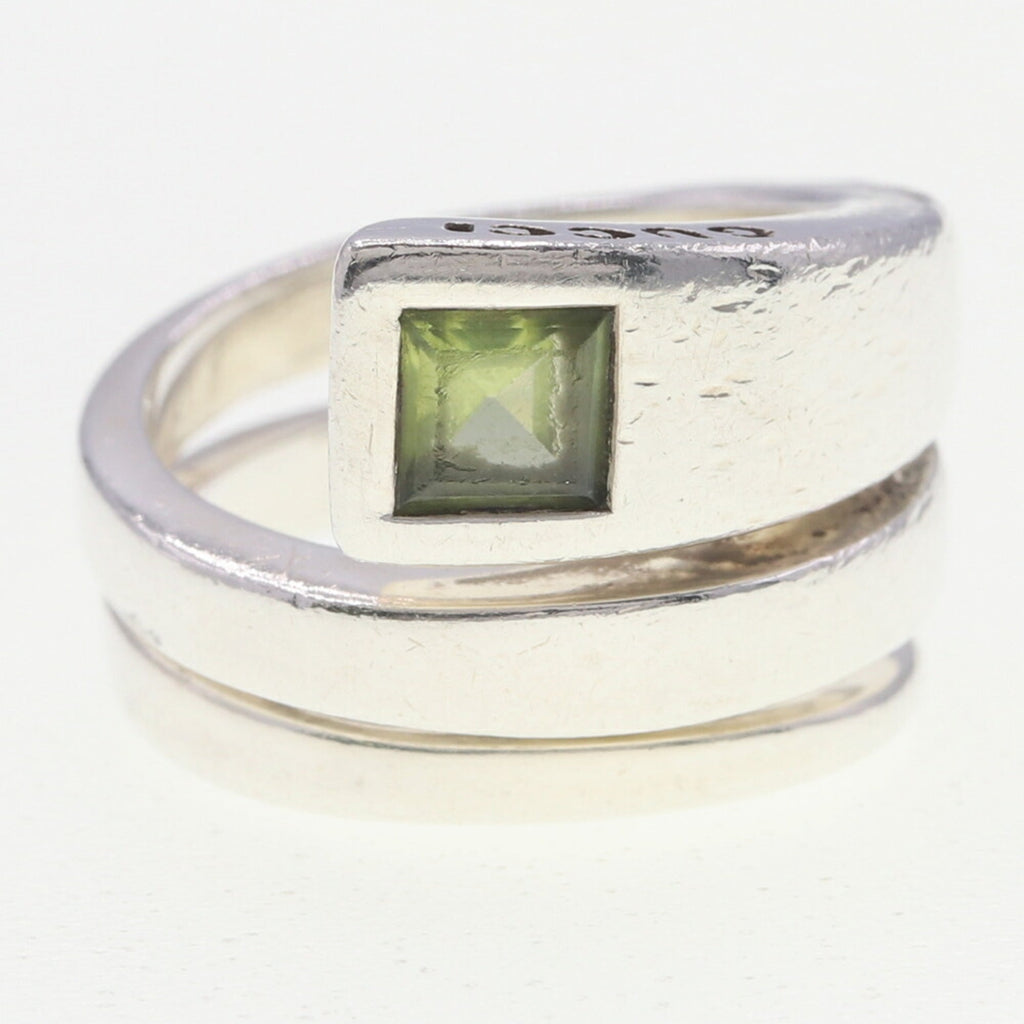 Spiral Ring Sterling Silver with Peridot