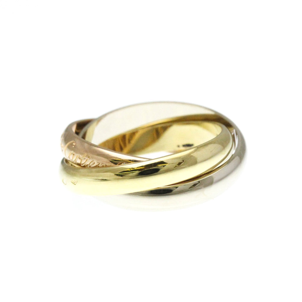 Vendome Louis Cartier Band Ring 18K Tricolor Gold