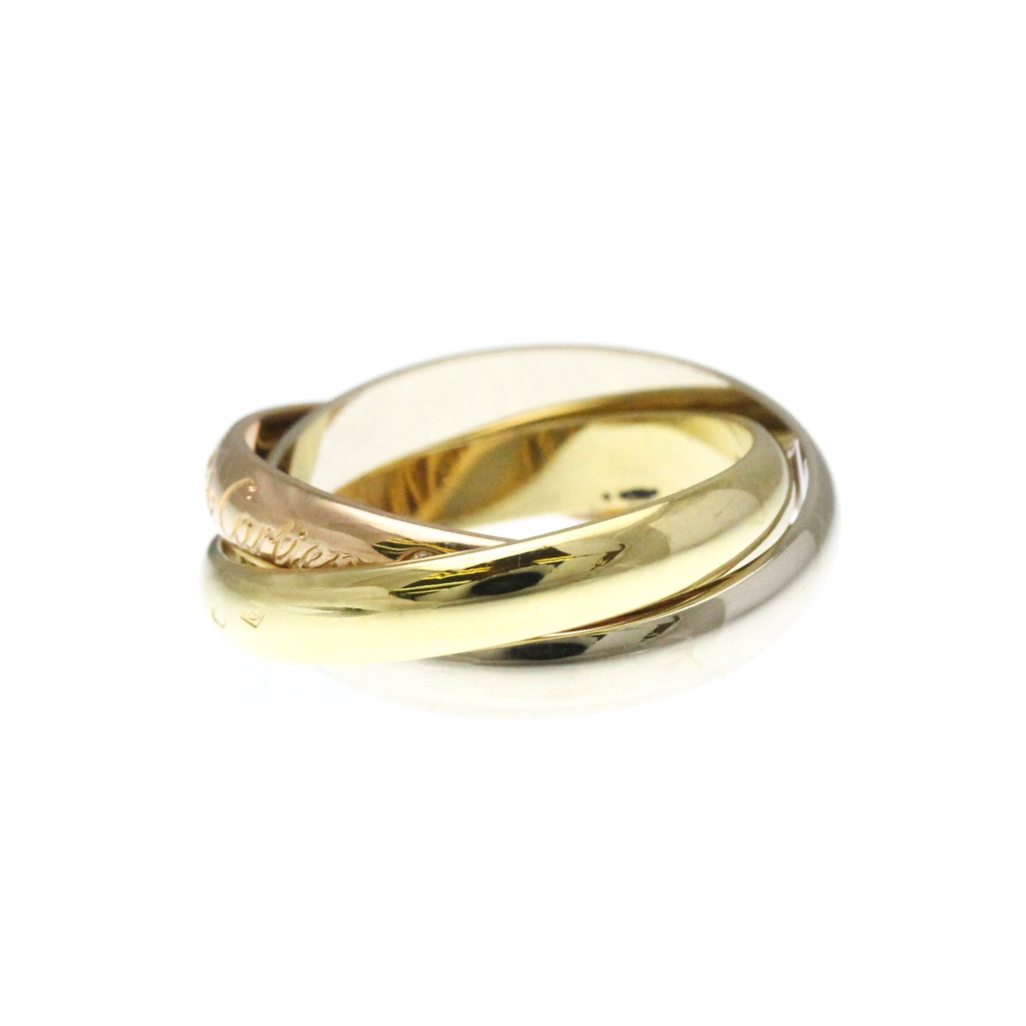 Vendome Louis Cartier Band Ring 18K Tricolor Gold