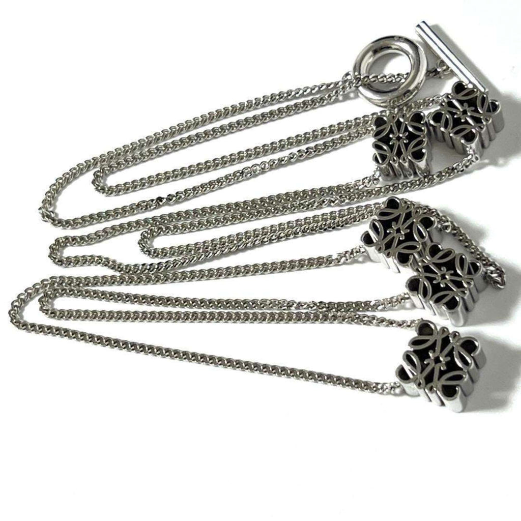Anagram Sautoir Pendant Necklace Sterling Silver