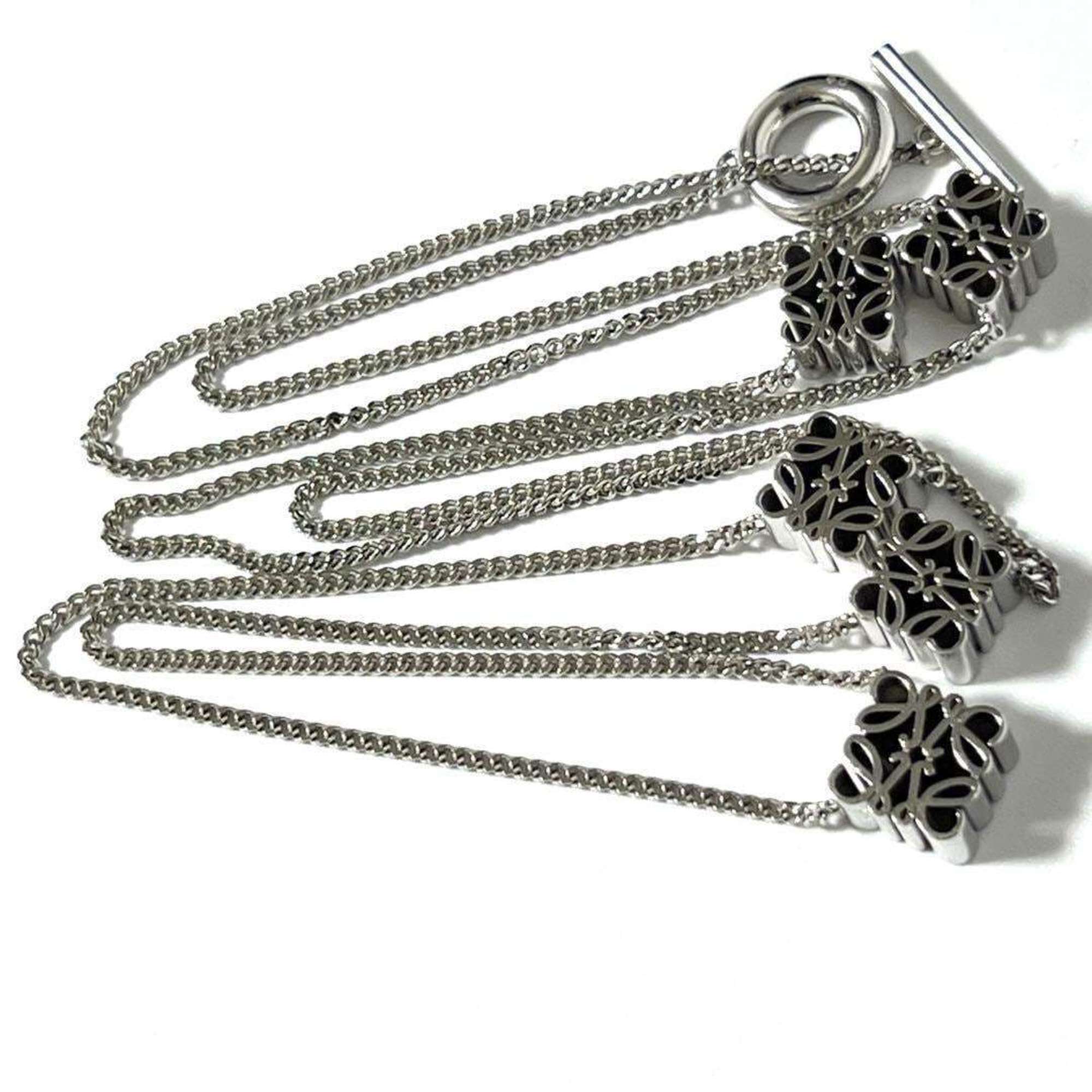 Anagram Sautoir Pendant Necklace Sterling Silver