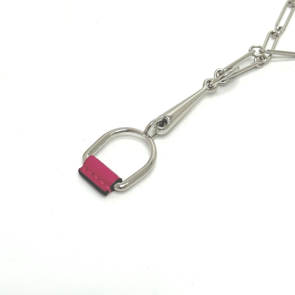 Heritage Eskettle Pendant Necklace Swift Leather Silver Mini