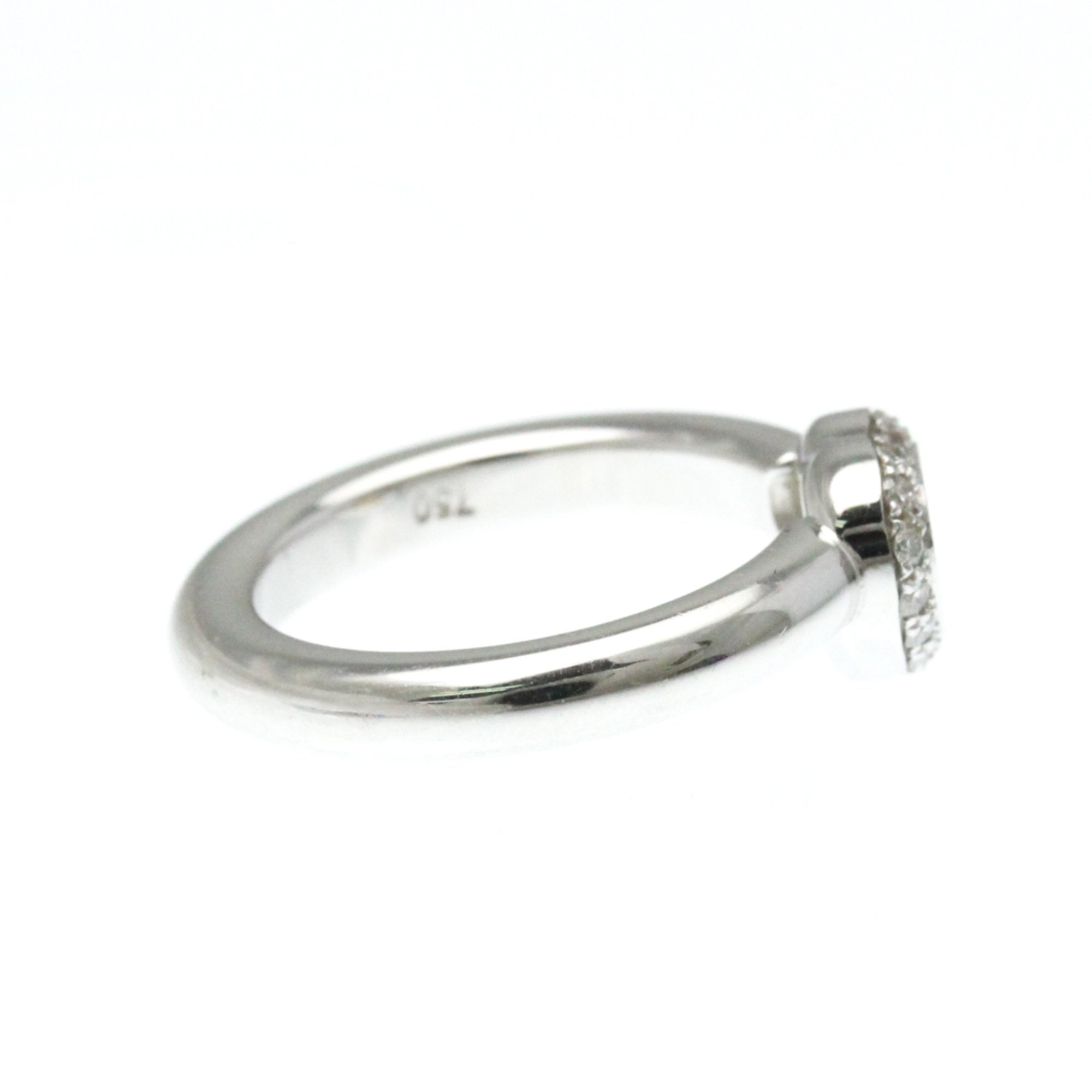 Band Ring 18K White Gold with Diamond