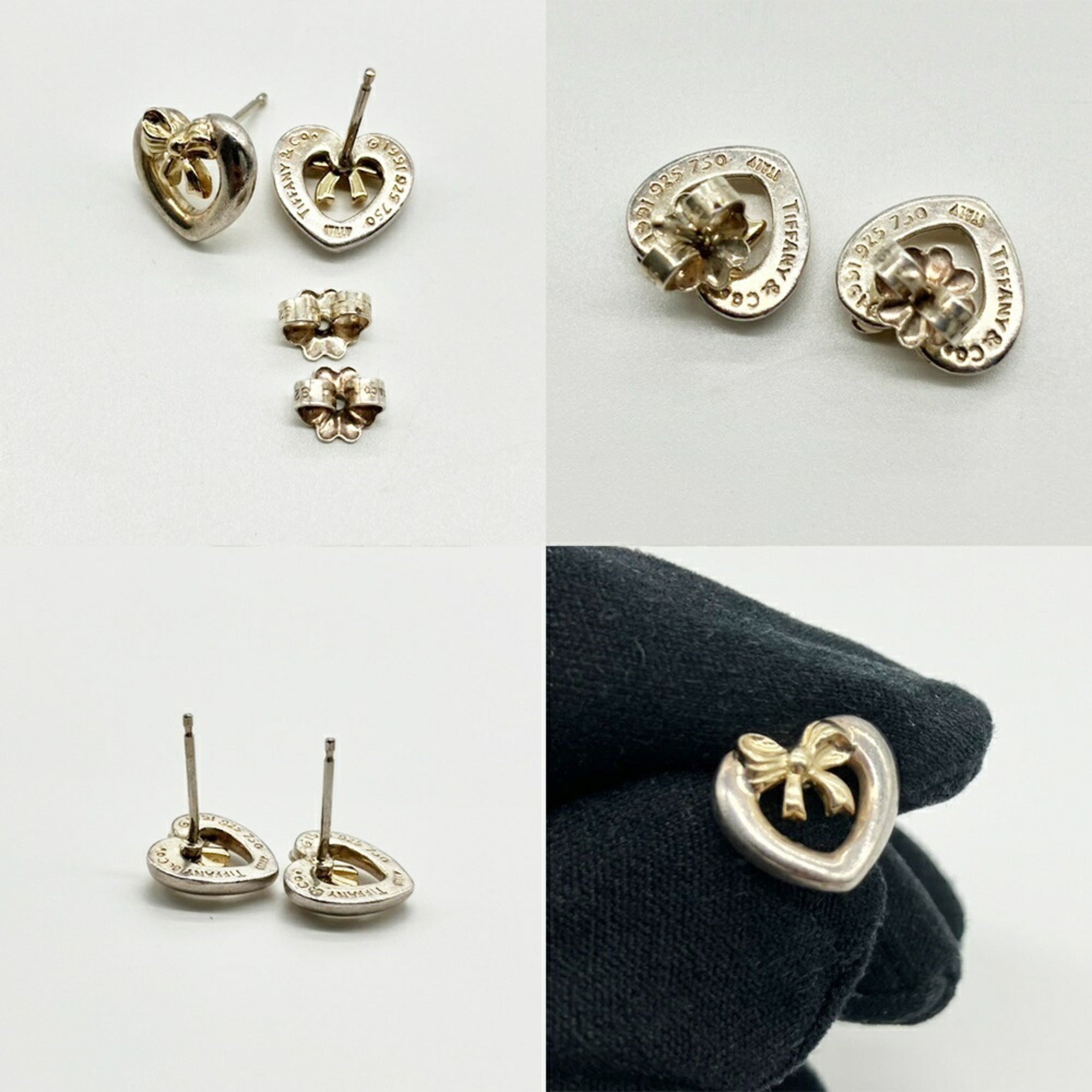 Earrings 18K Yellow Gold and Sterling Silver