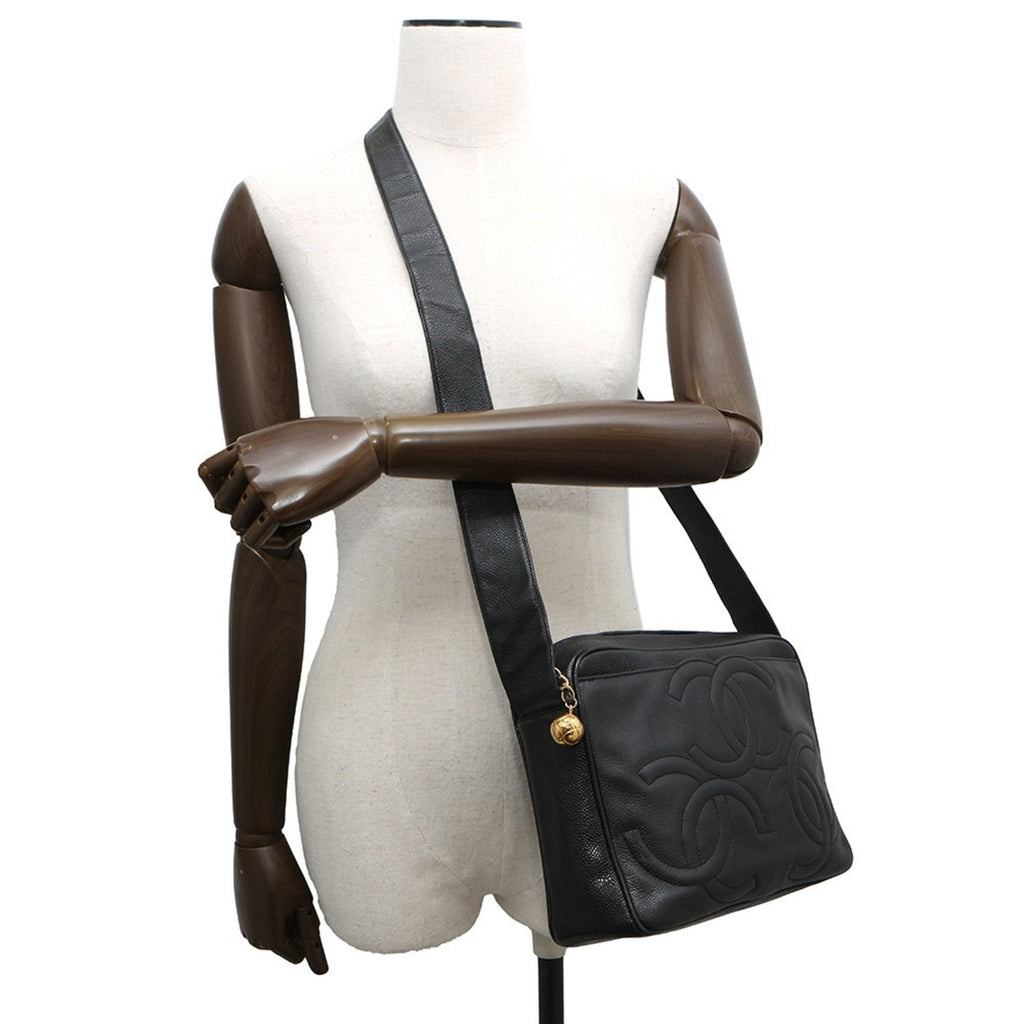Vintage Triple CC Camera Shoulder Bag Caviar Medium