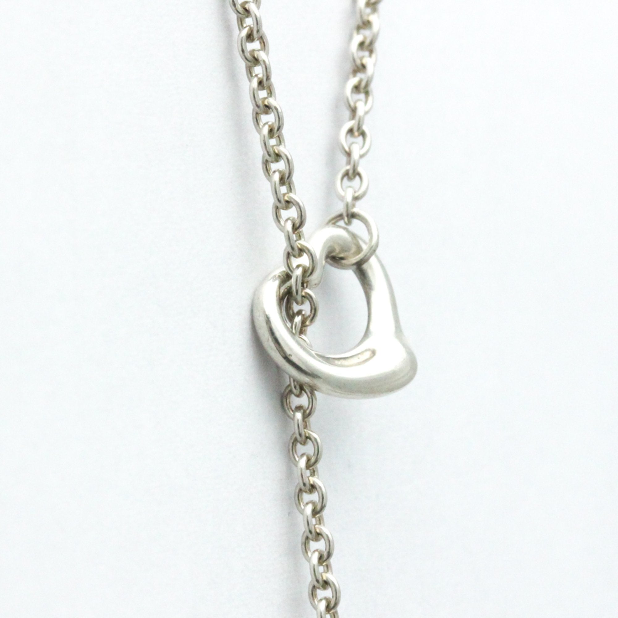 Open Heart Pendant Necklace Sterling Silver 11mm