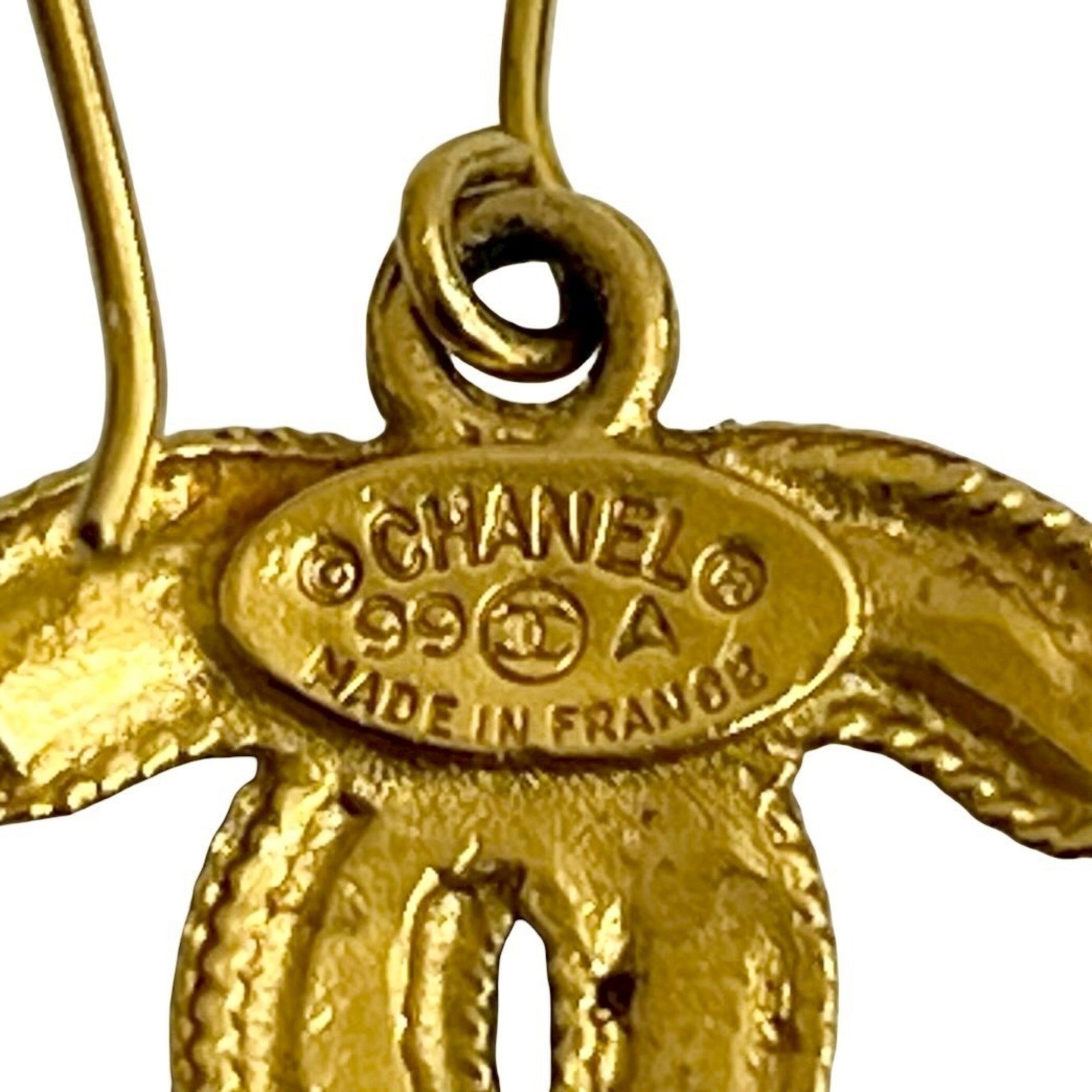 CC Logo Earrings Metal Gold-Tone Metal