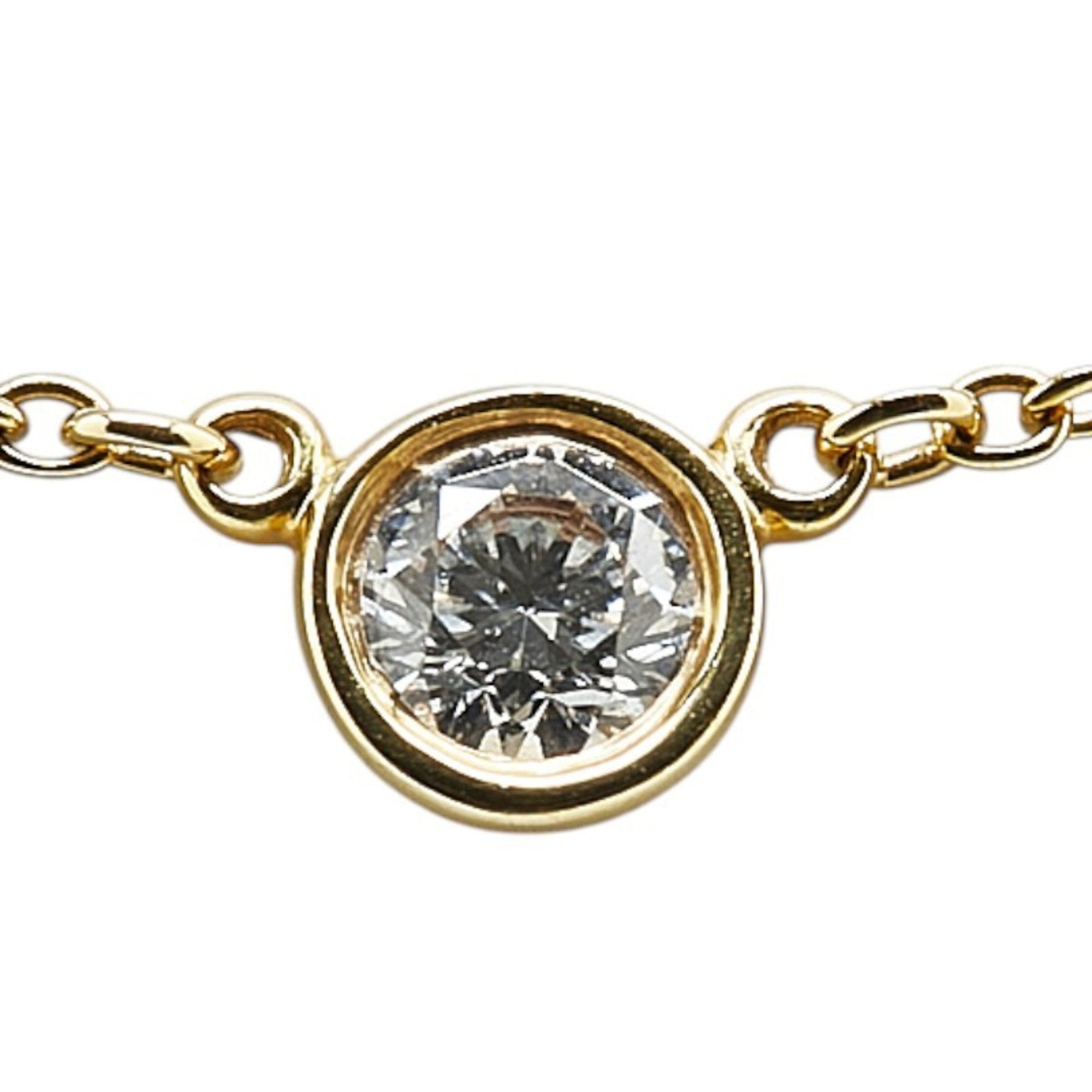 Elsa Peretti Diamonds By The Yard Pendant Necklace 18K Yellow Gold and Diamond