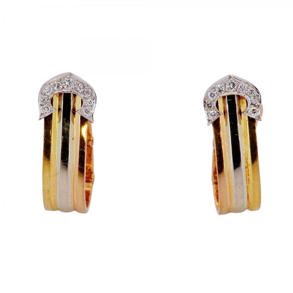 Earrings 18K Tricolor Gold