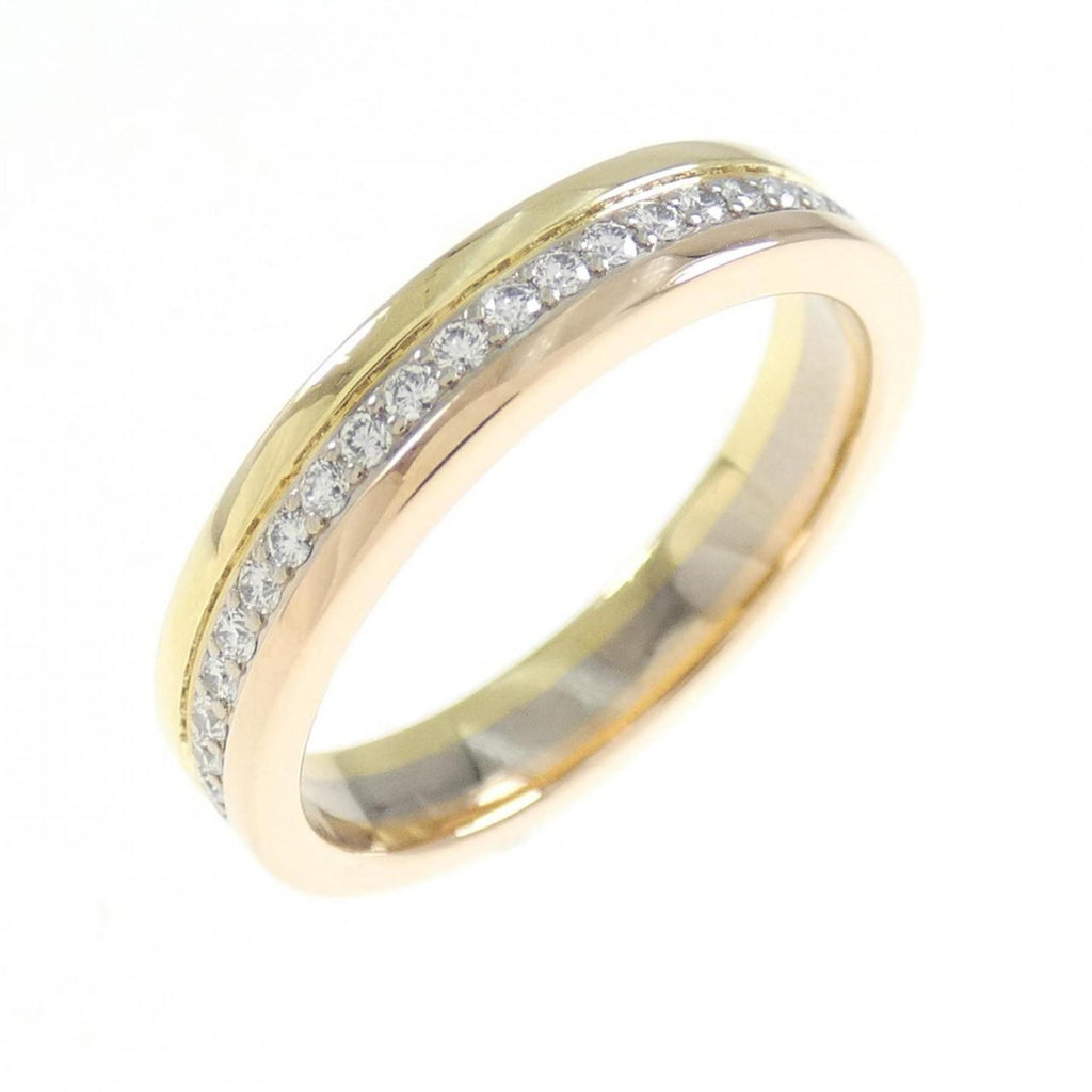 Vendome Louis Cartier Band Ring 18K Tricolor Gold