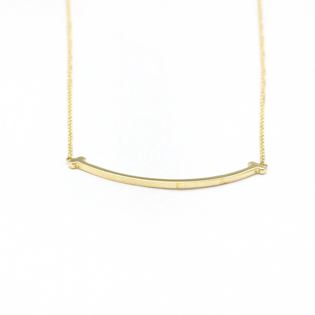 Smile Pendant Necklace 18K Yellow Gold