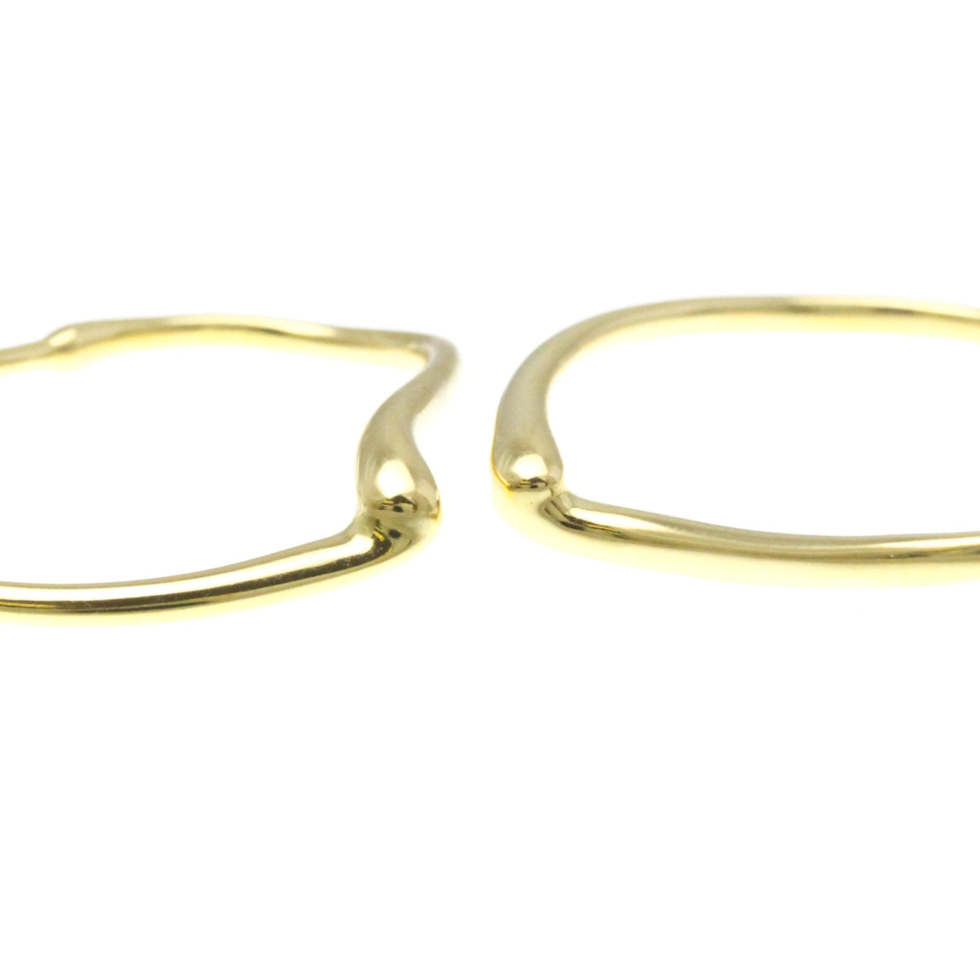 Open Heart Earrings 18K Yellow Gold 36mm 18K Yellow Gold