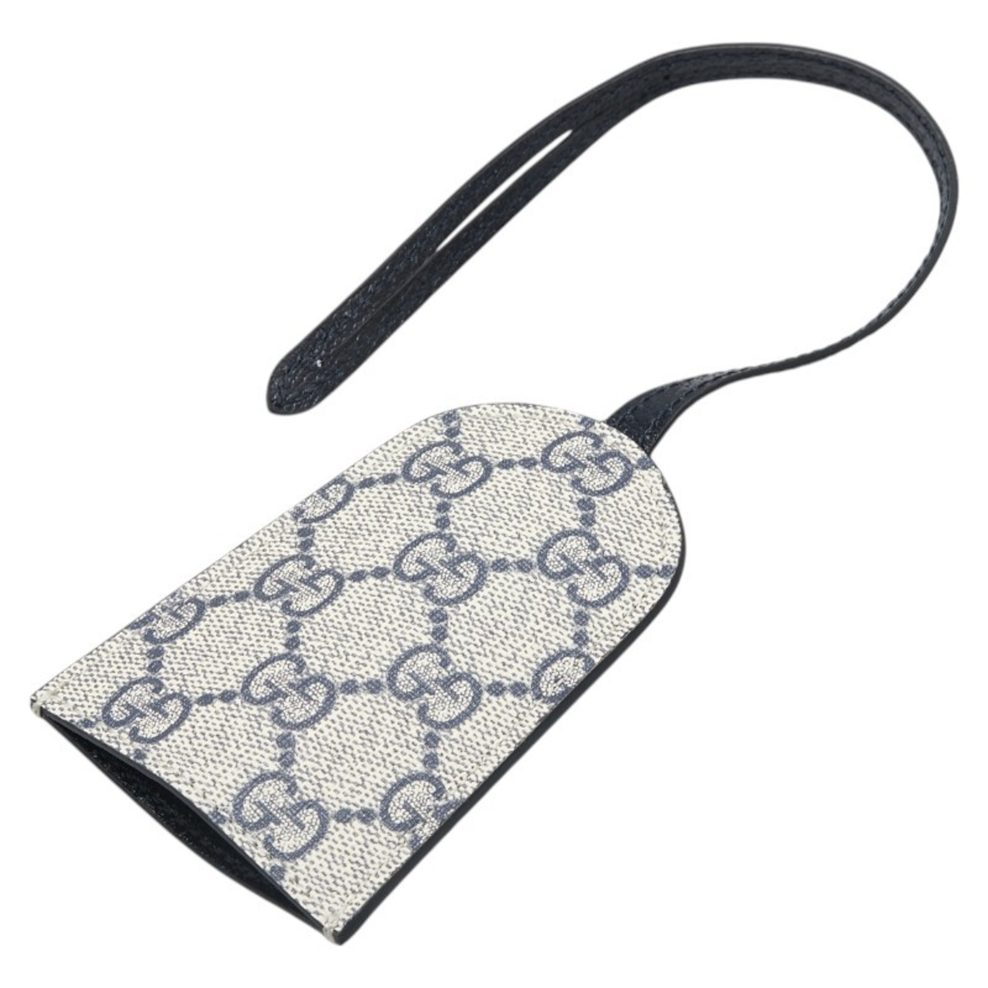 Keyring Charm Leather Beige Multicolor Ring