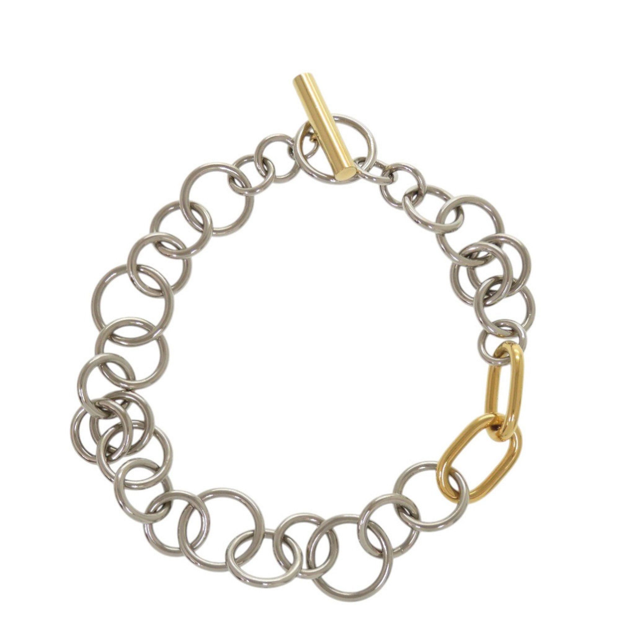 Choker Necklace Metal Silver and Gold