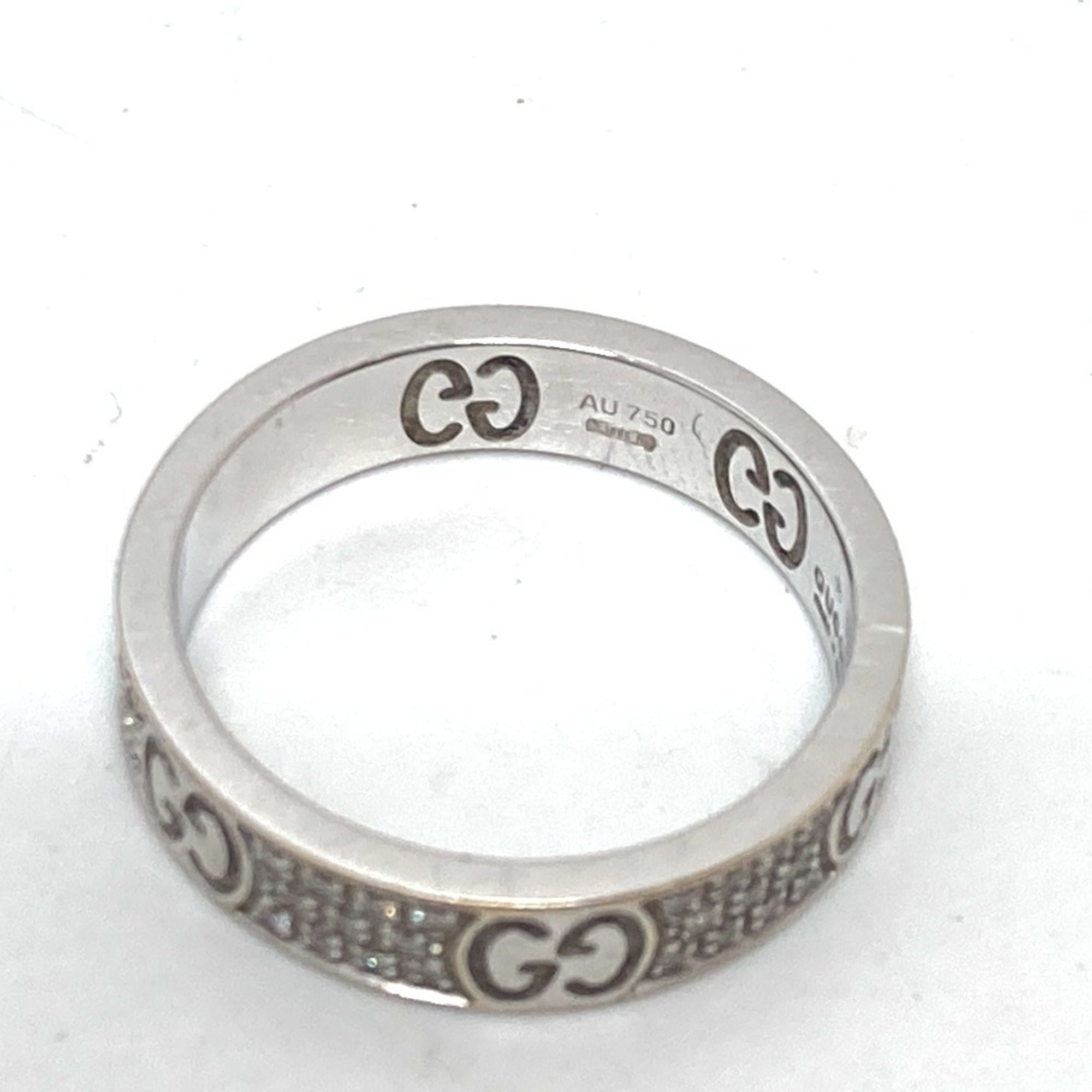 Band Ring 18K White Gold with Diamond