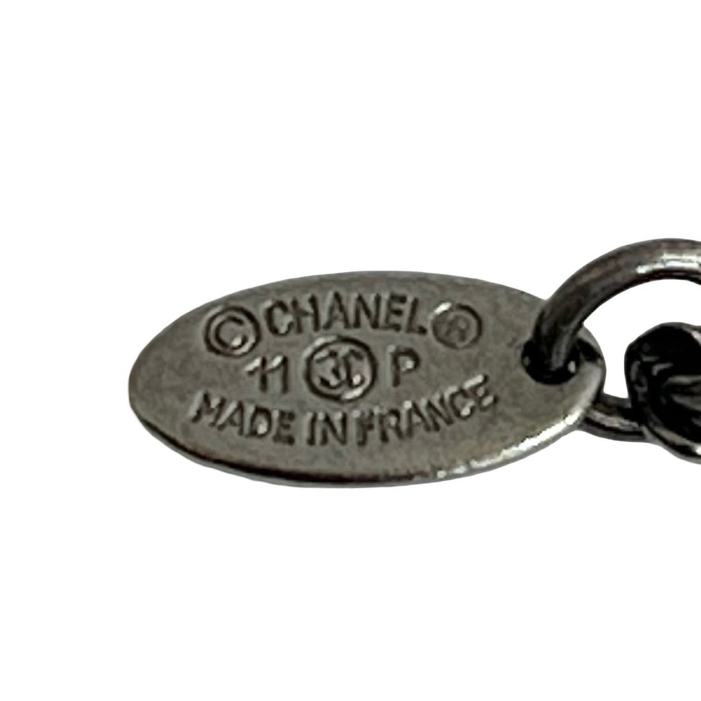 CC Logo Chain Pendant Necklace Sterling Silver