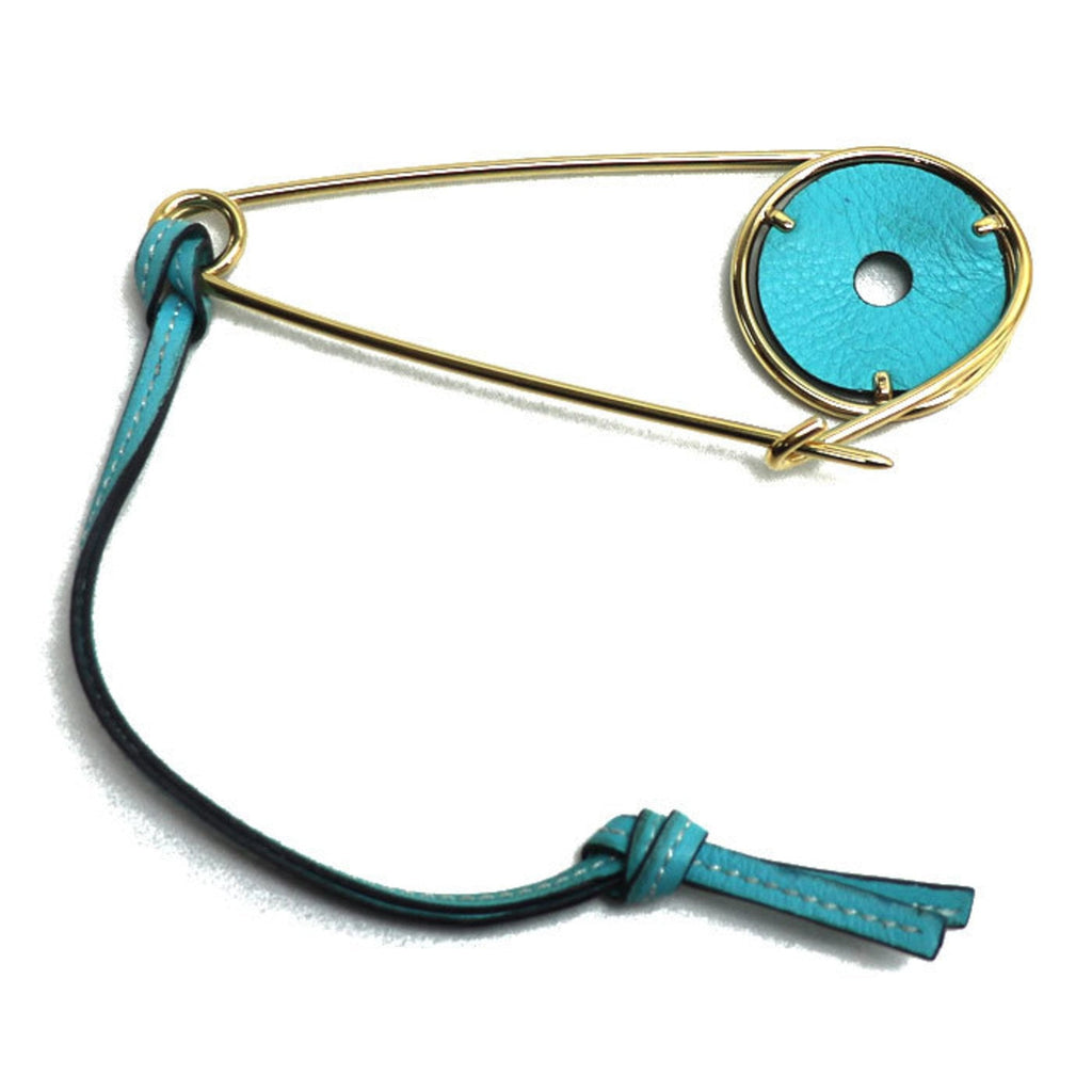 Charm Leather and Metal Light Blue Handbag Charm