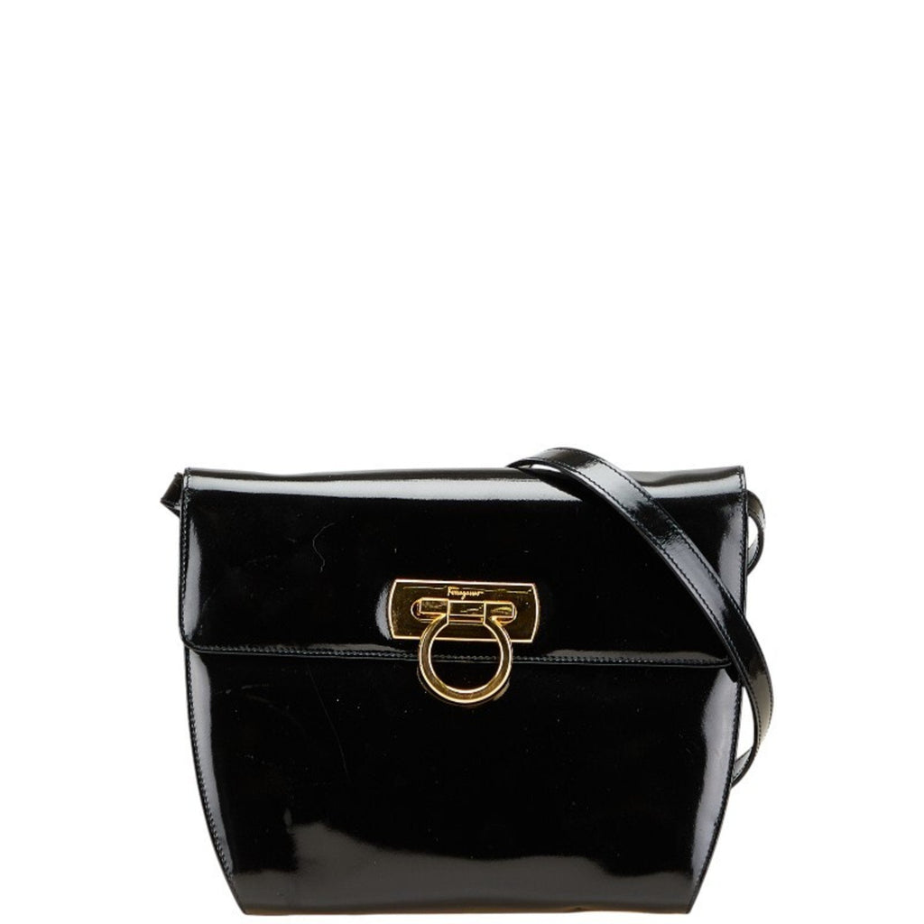 Gancini Convertible Top Handle Bag Leather Mini