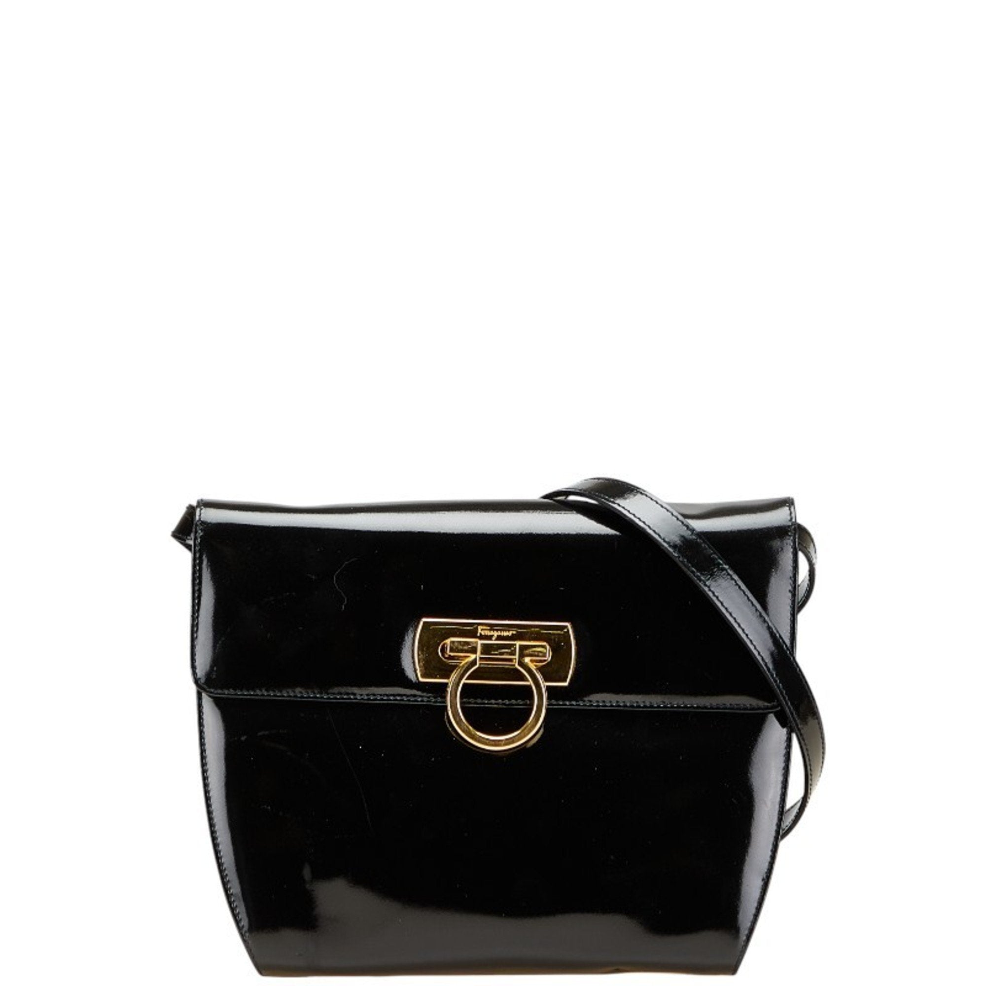 Gancini Convertible Top Handle Bag Leather Mini