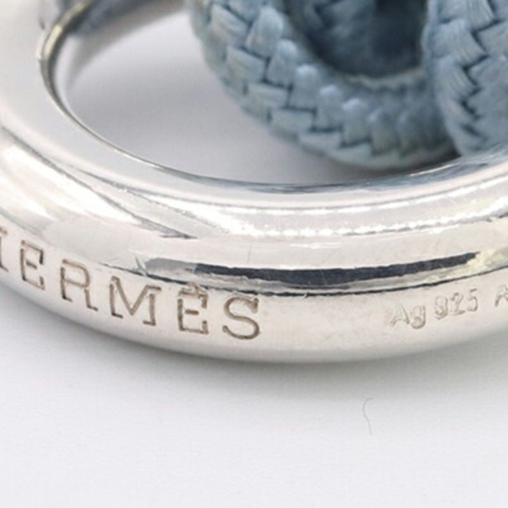 Pendant Necklace Cotton Cord and Sterling Silver