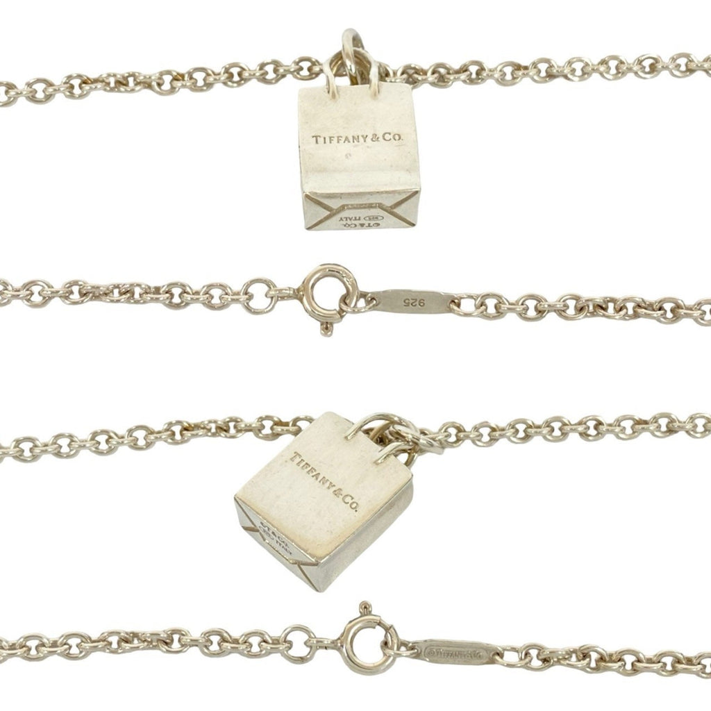 Shopping Bag Pendant Necklace Sterling Silver