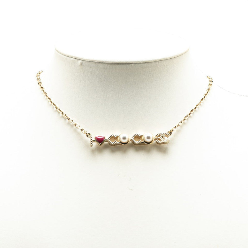 CC Logo Pendant Necklace Metal