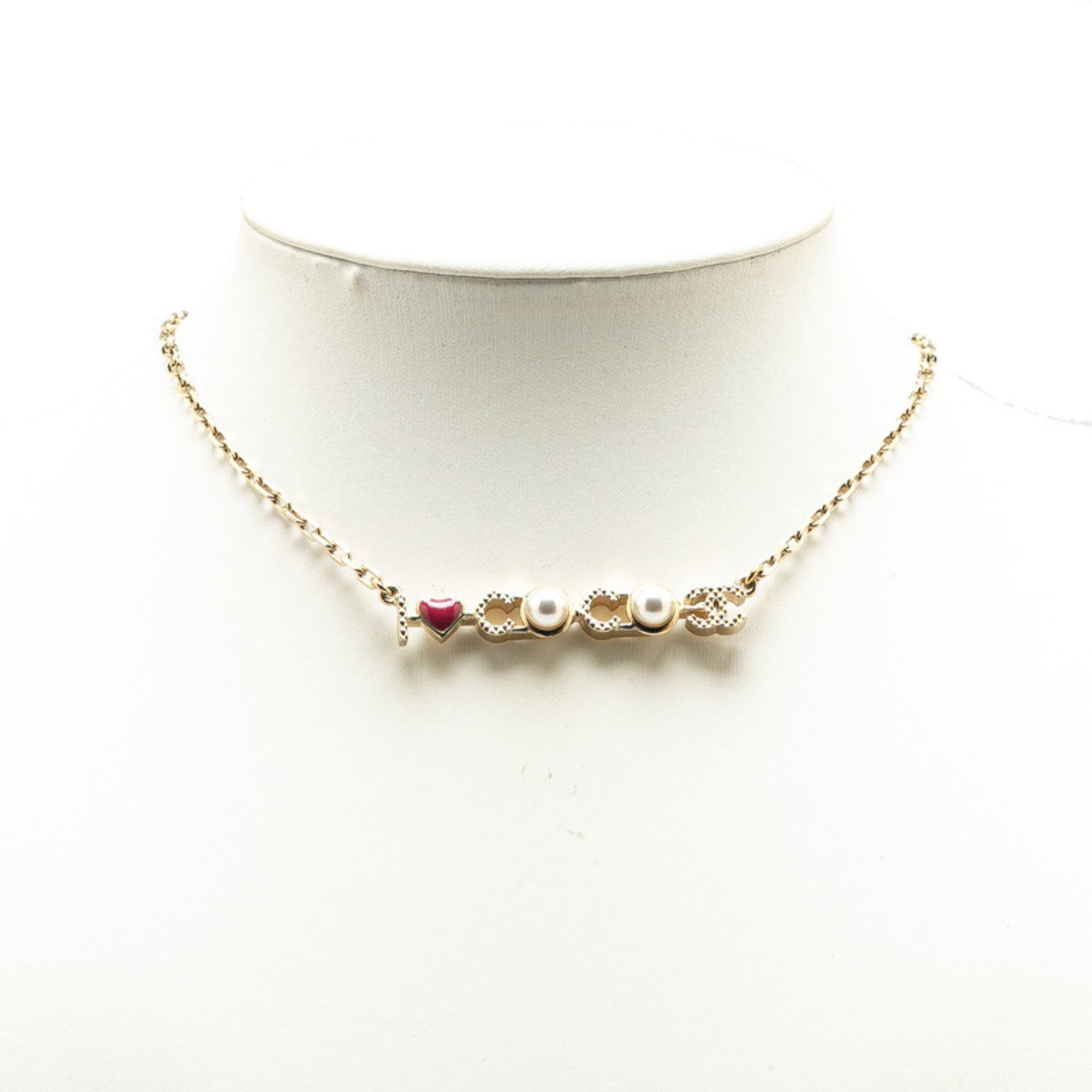 CC Logo Pendant Necklace Metal