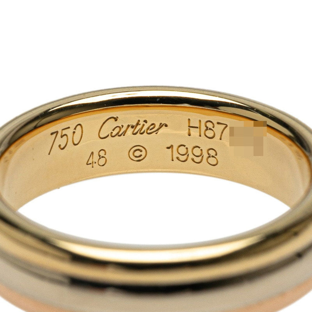 Vendome Louis Cartier Band Ring 18K Tricolor Gold
