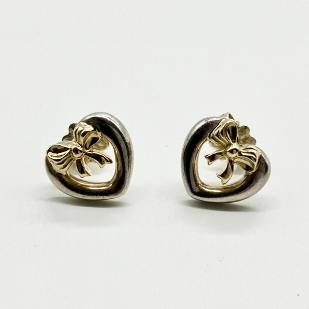 Earrings 18K Yellow Gold and Sterling Silver