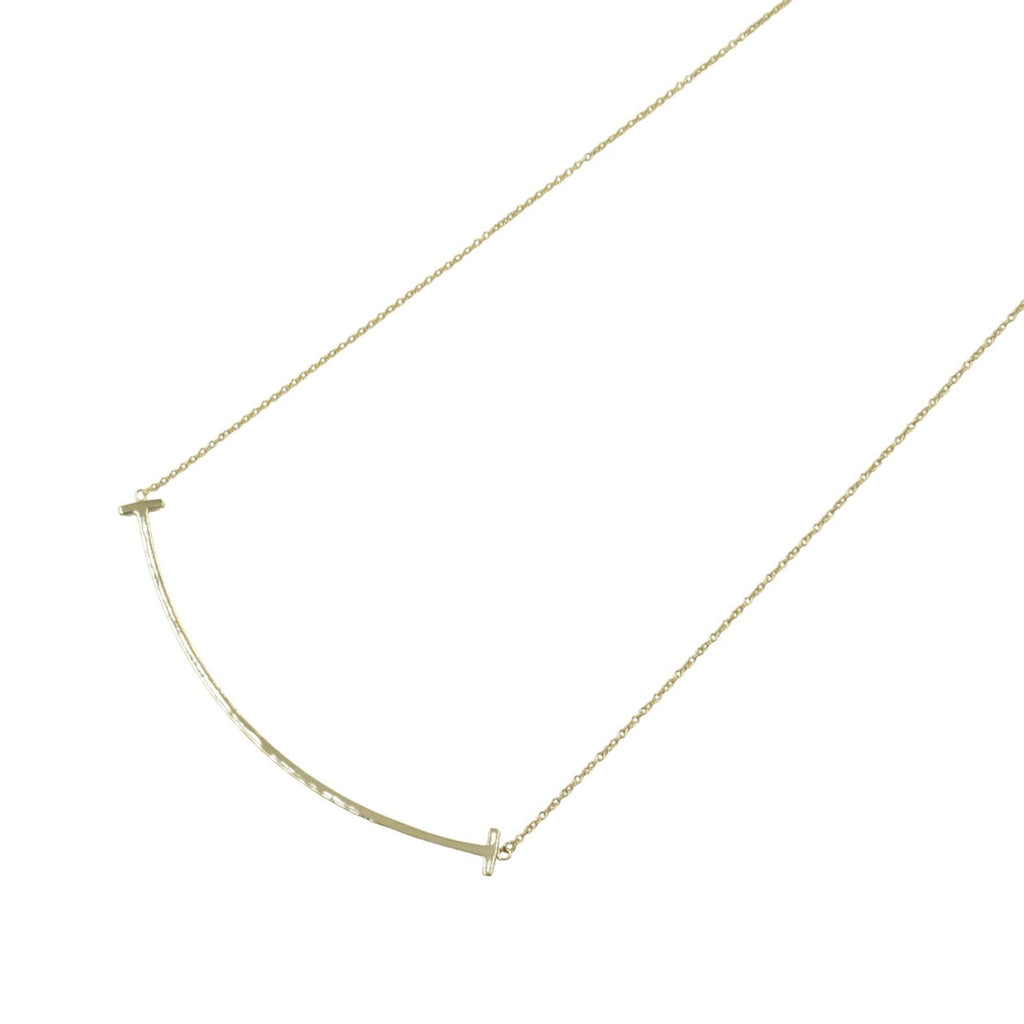 T Smile Pendant Necklace 18K Yellow Gold