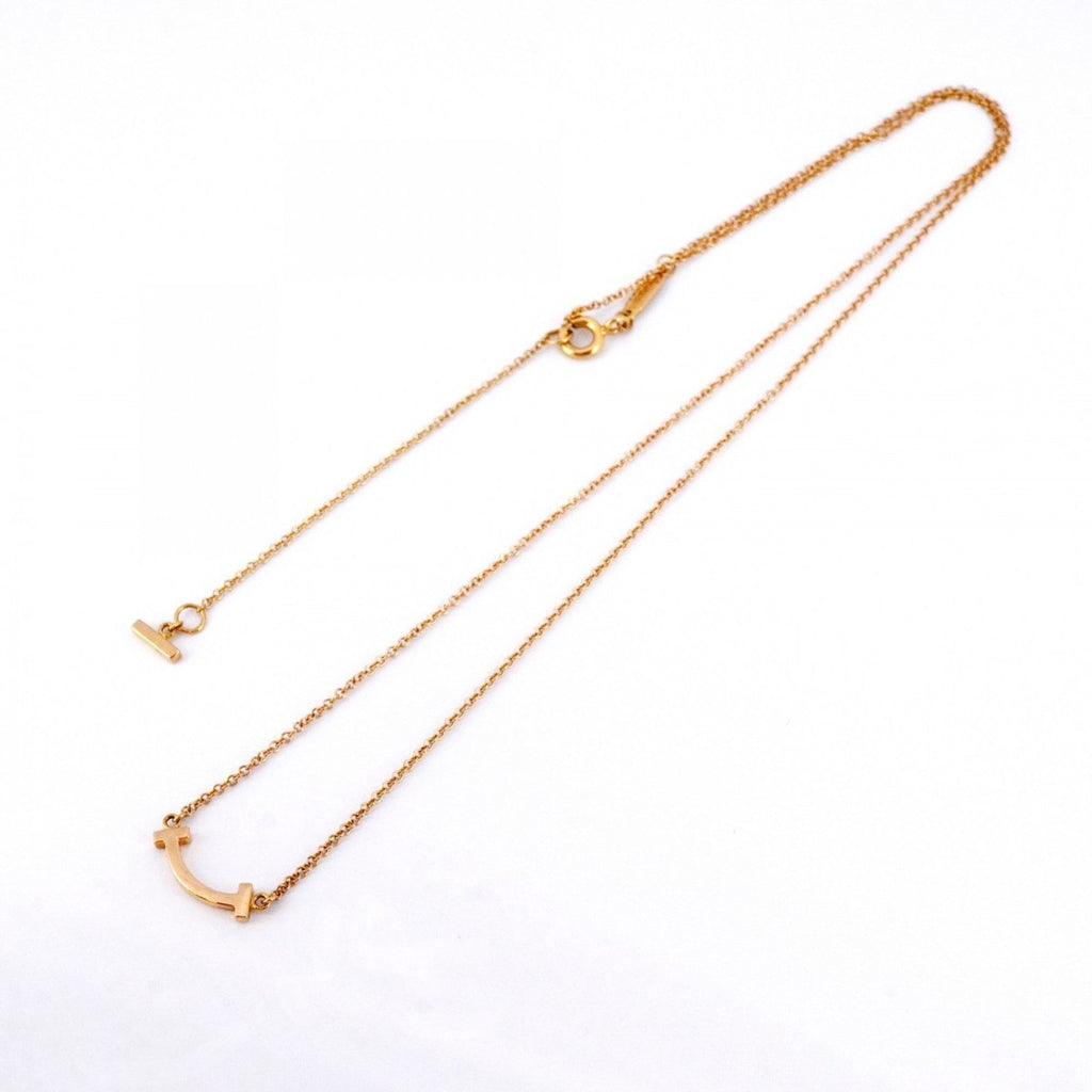 T Smile Mini Pendant Necklace 18K Rose Gold