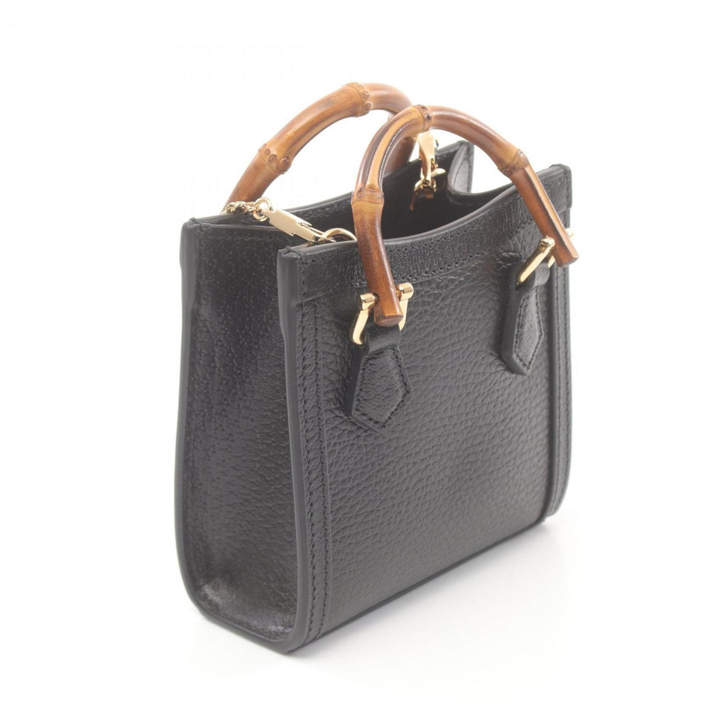 Diana NM Bamboo Handle Tote Leather Mini