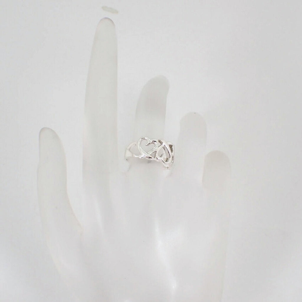 Triple Loving Heart Ring Sterling Silver