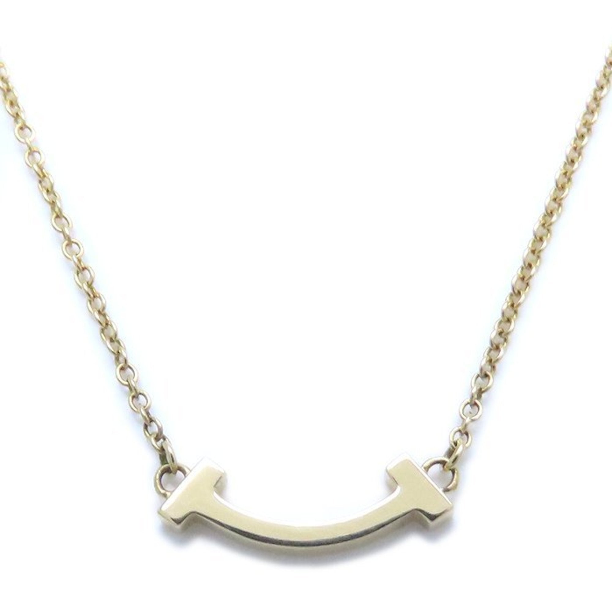T Smile Mini Pendant Necklace 18K Yellow Gold