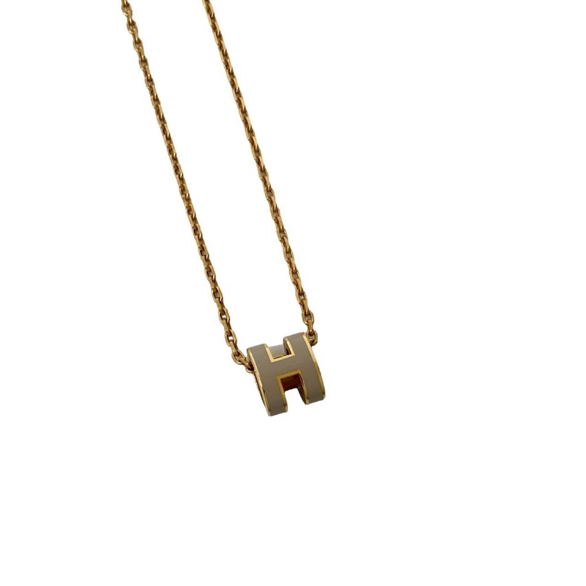 Pop H Pendant Necklace Gold-Tone Metal