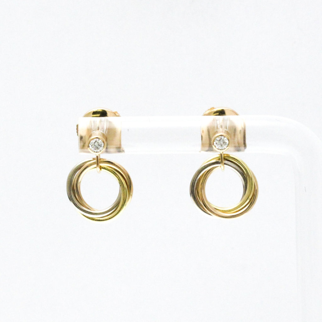 Trinity Earrings 18K Tricolor Gold