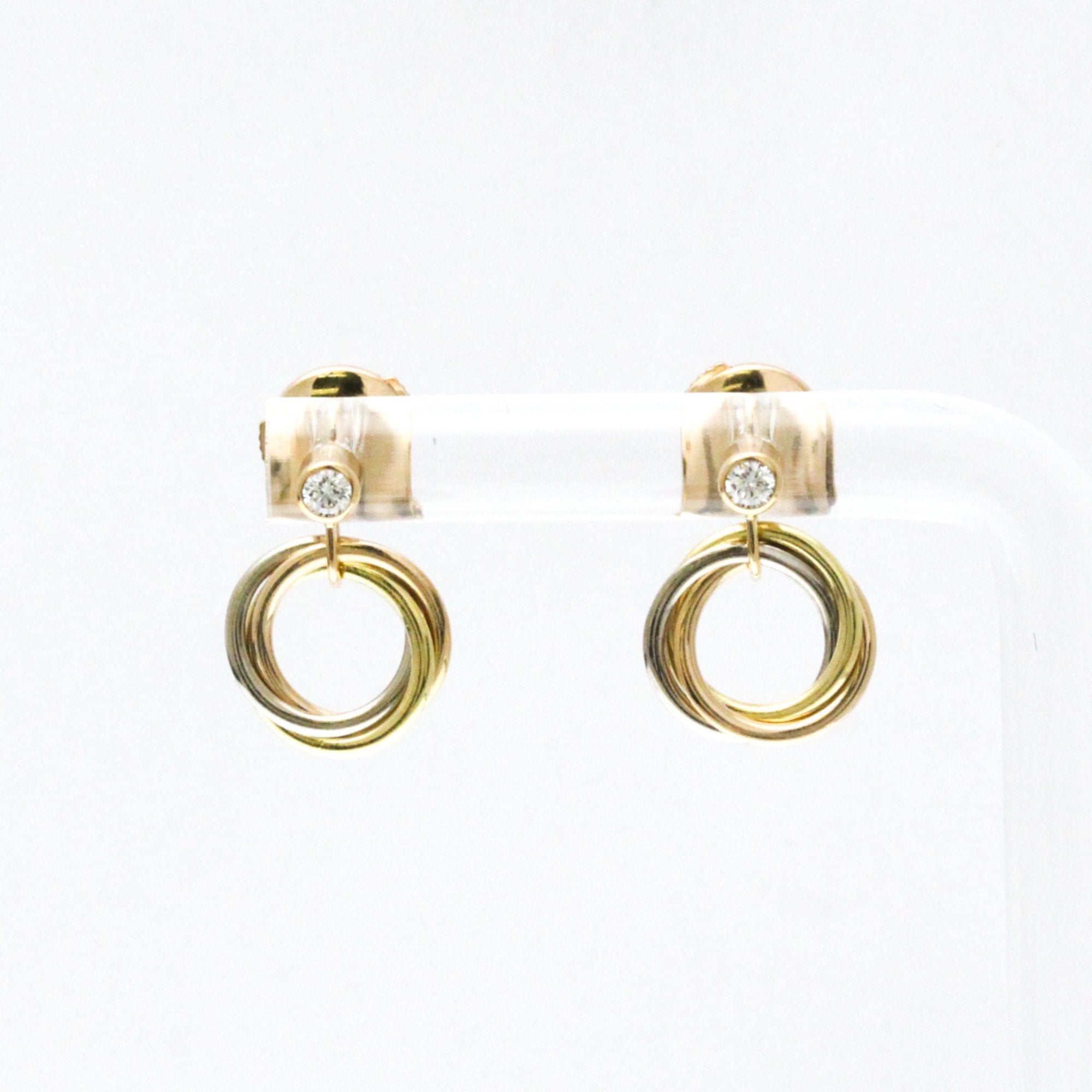 Trinity Earrings 18K Tricolor Gold