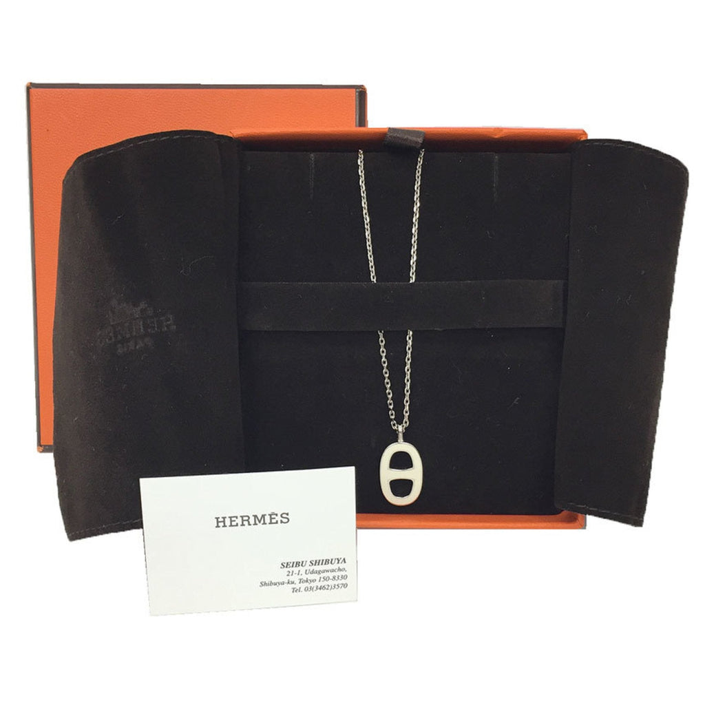 Iliad Chaine d'Ancre Pendant Necklace Brass Silver White