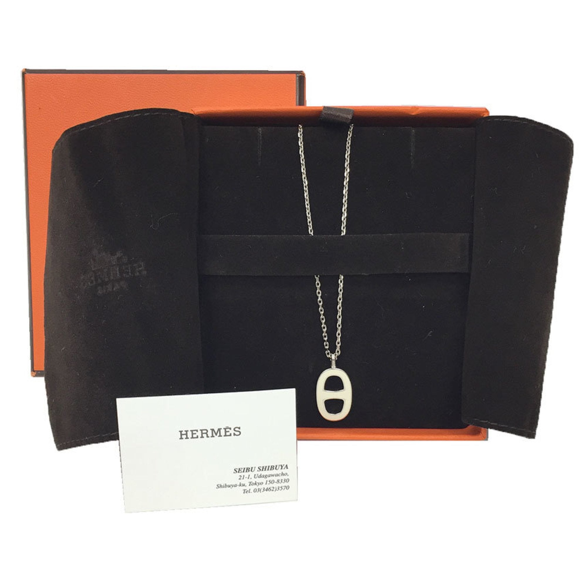 Iliad Chaine d'Ancre Pendant Necklace Brass Silver White