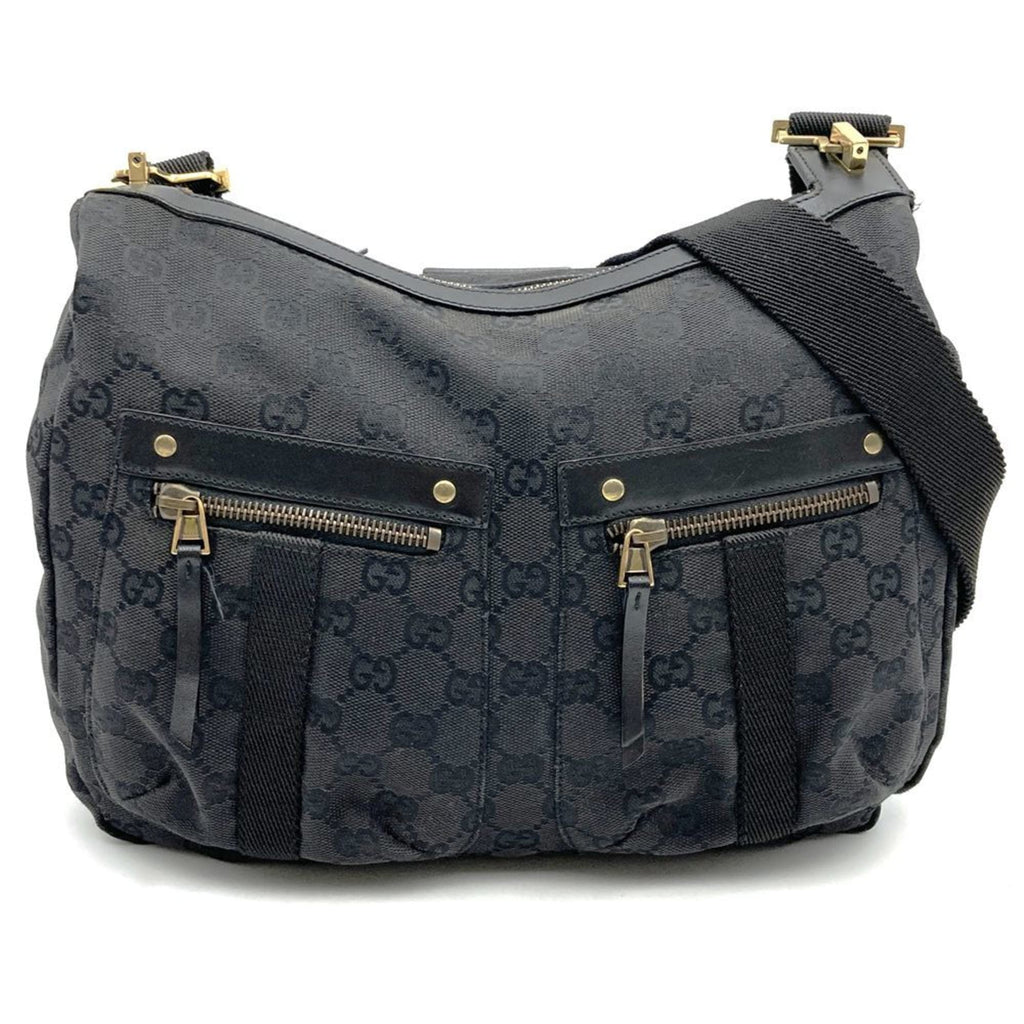 New Ladies Web Hobo GG Canvas Medium