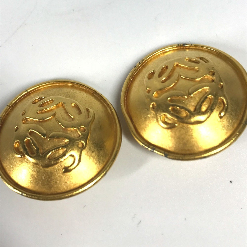 Vintage Earrings Gold-Tone Metal