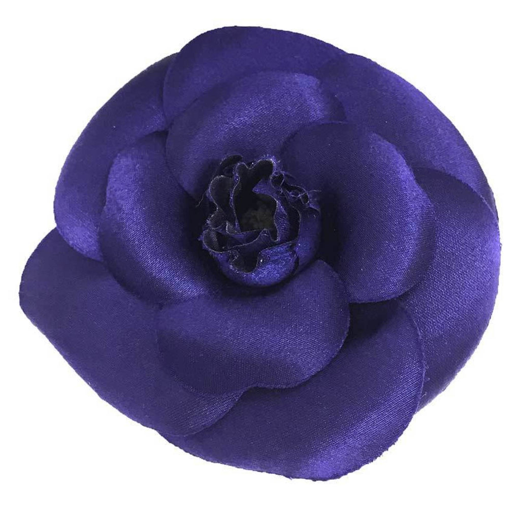 Camellia Brooch Satin Purple