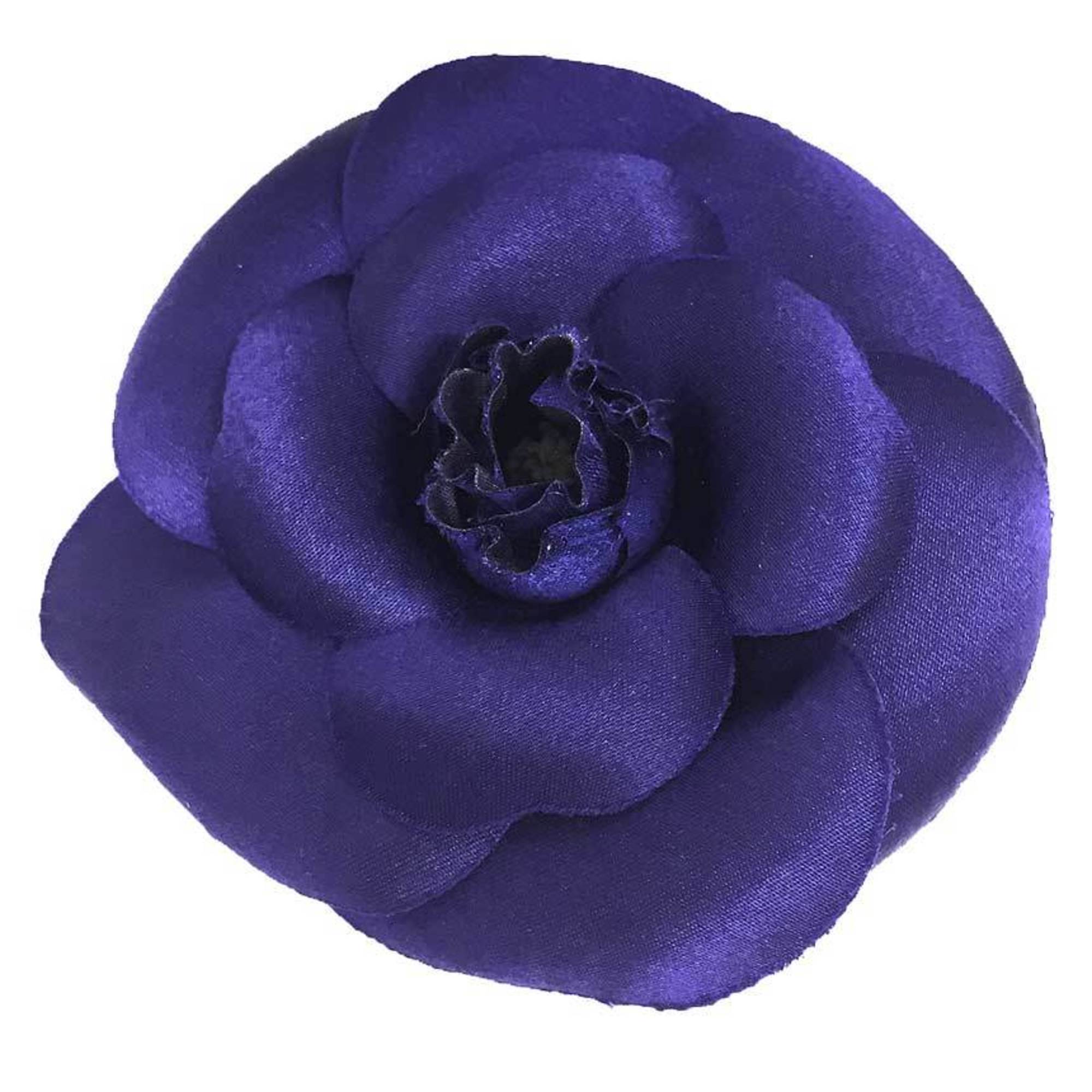 Camellia Brooch Satin Purple