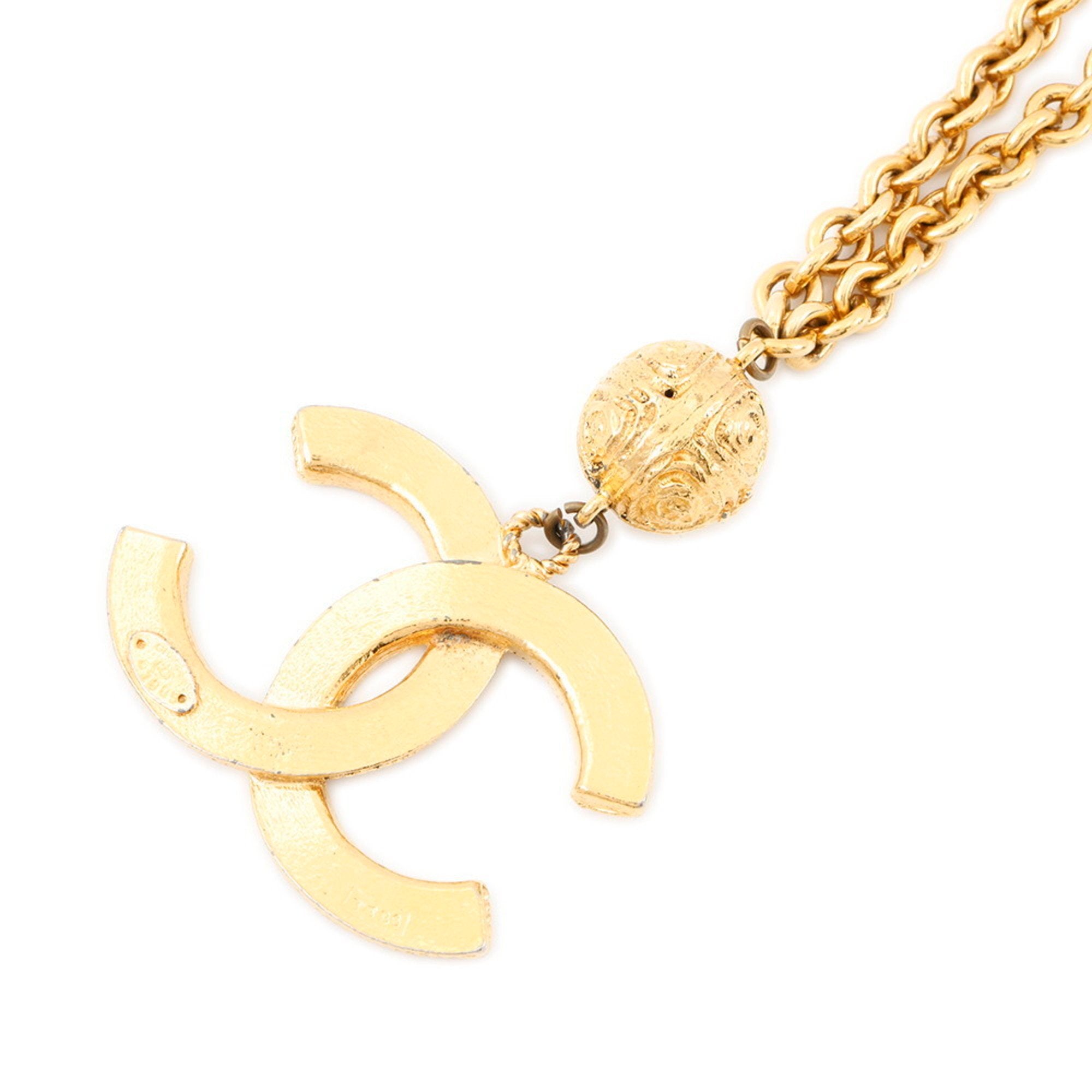 CC Logo Pendant Necklace Metal