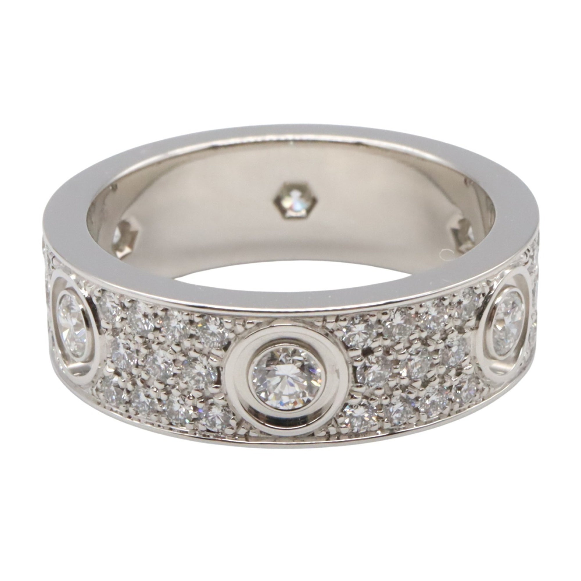 Love Ring 18K White Gold with Diamond