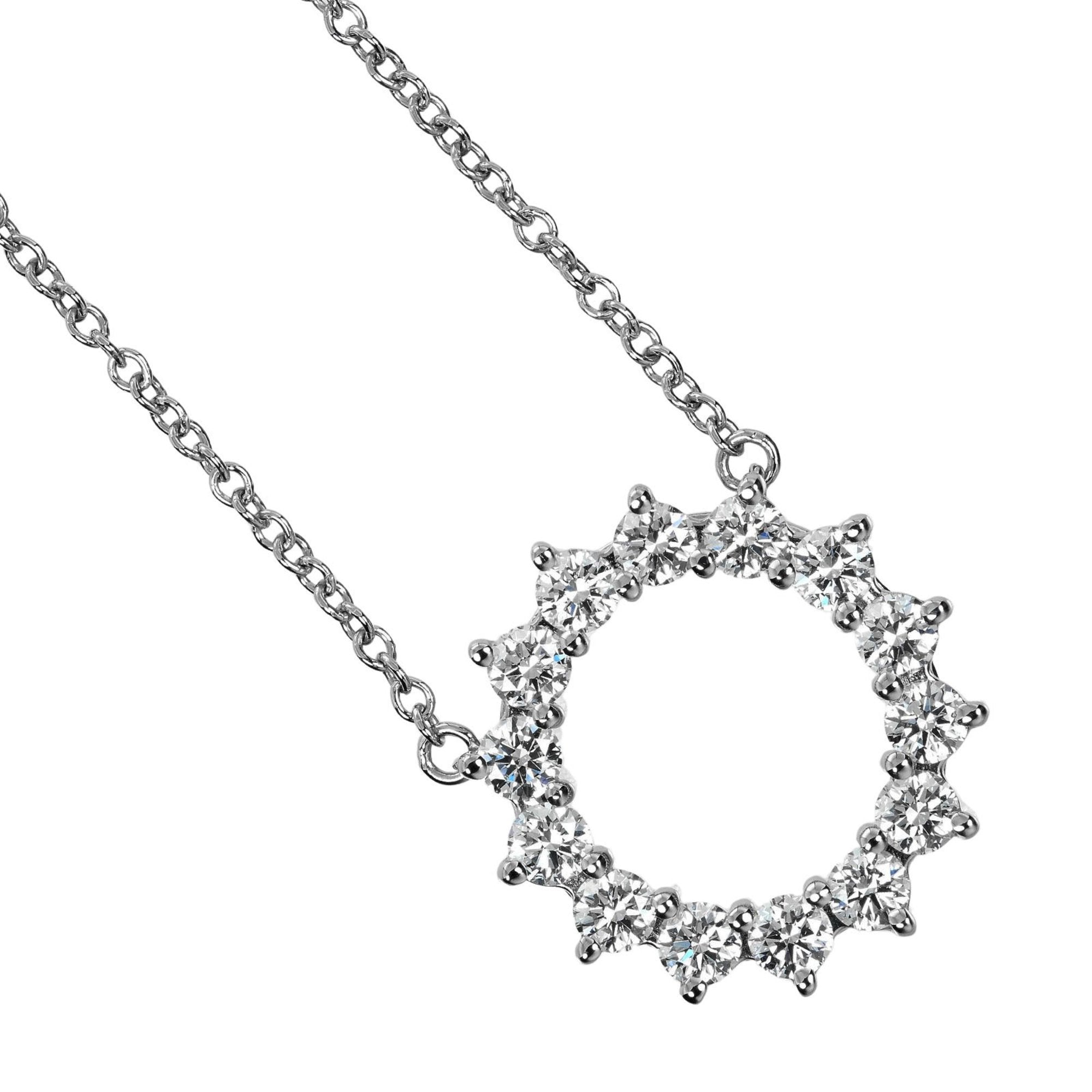 Pendant Necklace Platinum with Diamond Small